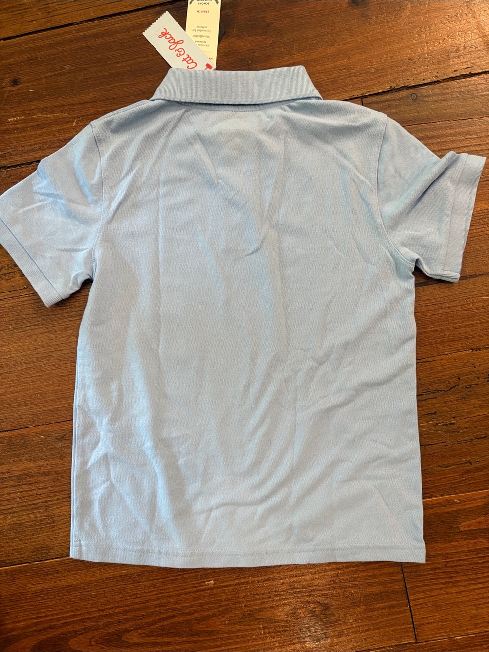 Cat & Jack School Uniform Light Blue Kids Polo Shirt - Picture 6 of 6